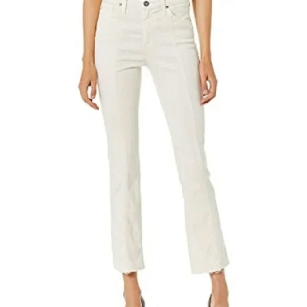 AG Adriano Goldschmied The Jody Crop High Rise Slim Flare Crop - White - Size 28